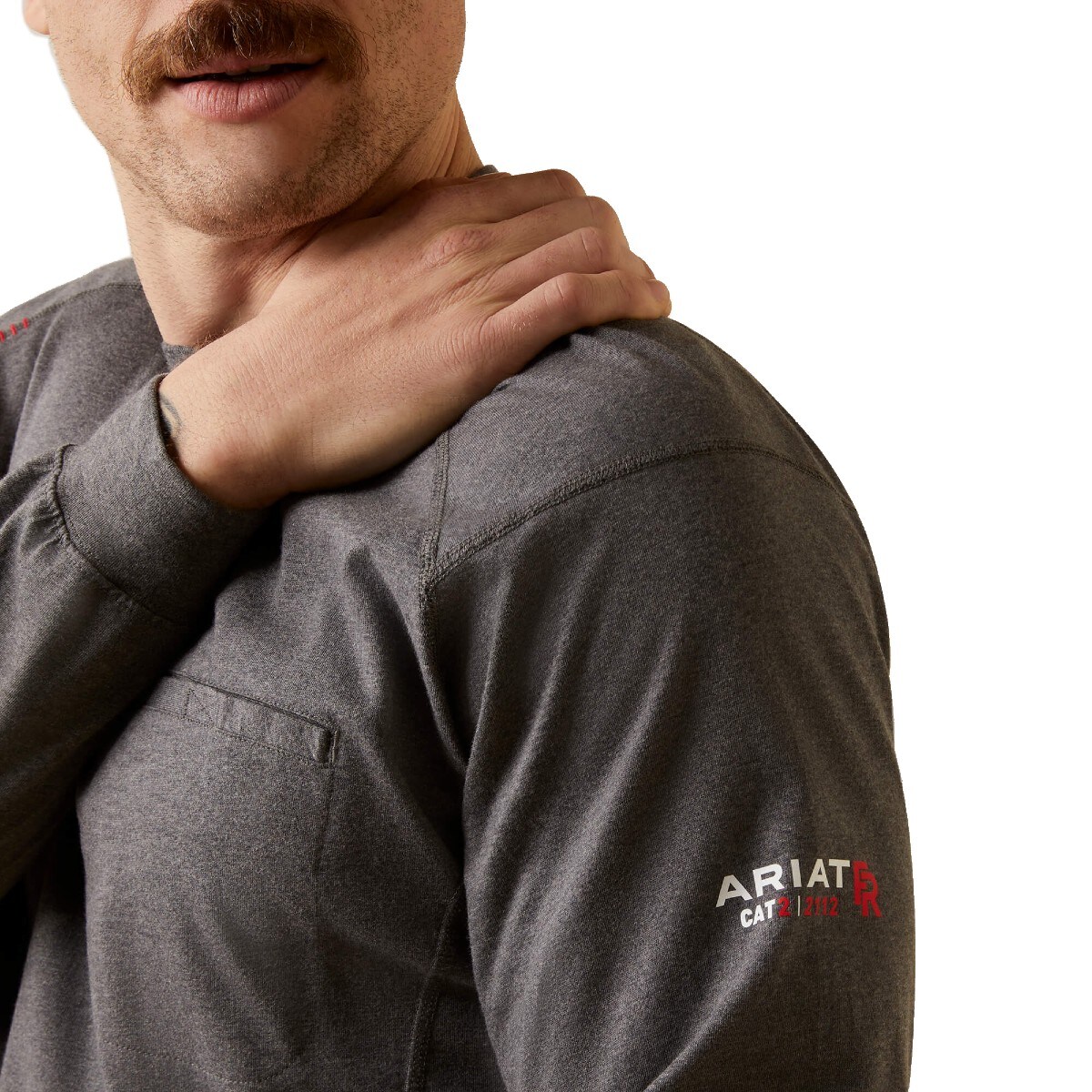 Ariat FR Long Sleeve T-Shirt in Charcoal Heather